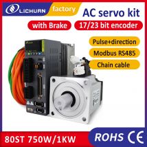 Lichuan A8 High Performance Servo Motor 750W 1000W with AC Servo Driver STO Pulse RS485 Analog Control for CNC Laser Machine