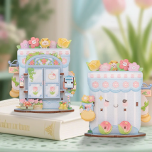 CUTEBEE Mini Store Series DIY Miniaturhaus 3D Holzpuzzle Spielzeug Handgefertigtes Puppenhaus-Set für TaleBox Corner Flower Shop