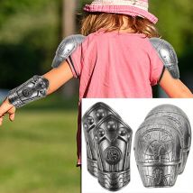 Kinder Schulterschützer Mittelalterliche Plattenrüstung Cosplay Kostüm Rüstung Zubehör Arme Prop Rüstung Cosplay Prop Fahrradschutz