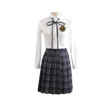 GOHYPDUG School Dresses Plaid Pleated Skirt Students Cosplay Anime Pleated Skirt Jk Uniforms Sailor Suit Short Skirts for Girl