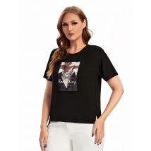 Plus Size Bluse mit Blumendruck, lässige Langarmbluse mit Knopfleiste vorne für Frühlingsfrauen, Kleidung in Übergröße