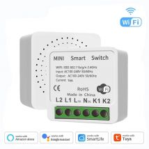 16A Tuya Smart WiFi Schalter APP Control Schalter Mini Breaker Smart Life Control Unterstützung Alexa Hause Yandex Alice