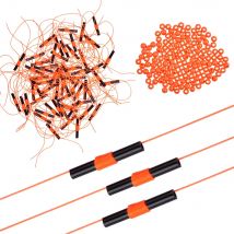 50Pcs Bobber Stops for Fishing floats Slip Bobber Stopper for Fishing Bobber Floating Stopper for Saltwater rig Fishing Tackle