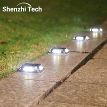8LED Luce solare per vialetto Luci da terra per giardino esterno Lampada da parete solare a LED impermeabile da campeggio per gradini Scale Passerella Dicembre