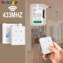 Wireless Light Wall Switch RF 433Mhz 1/2/3/4/6Gang Remote Control 10A 110V 220V Interruptor Smart Lighting Switch For Lamp LED