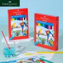 Faber Castell Aquarell-Bleistift-Set, 12/24/36/72/100, dreifarbiges Bleistift-Set, bester Griff, dreieckige, reiche Mine zum brillanten Färben