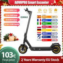 2025 Aggiorna AOVOPRO Smart APP Scooter elettrico 350W/500W Motore potente 36V/42V 25-45KM Gamma Adulti EScooter con doppio freno