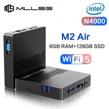 Mini PC MLLSE M2 Air Intel Gemini Lake N4000 Intel J3710 6GB RAM 128GB ROM Dual-Band WiFi Bluetooth USB Mini Komputer
