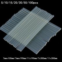 Hot Melt Adhesive Glue Gun 10/20/50pcs Transparent Hot Glue Sticks Silicone Rod for 7/11mm Gun DIY Tools Kitchen Cabinet Storage