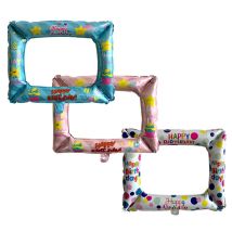 Fotorahmen für Geburtstag, Abschlussfeier, Punkte, Aluminiumfolie, Ballon, Party, Abschlussfeier, Silvester, Foto-Requisite