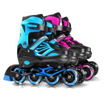 Pattini per sport all'aria aperta Roller Inline regolabile per bambini Tracer per bambini Ragazzi Ragazze Lama Ruote luminose Pattini a rotelle Scarpe
