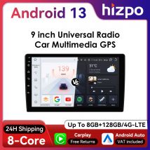 Hizpo-Unidad Central de Radio Universal para coche, sistema inteligente con Android, 2DIN, 9 pulgadas, 4G, WiFI, BT, CarPlay automático, navegación GPS, UI7862