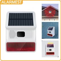 433MHZ Wireless Solar SIren Sound Light Flash Allarme Allarme esterno Corno per sistema di allarme di sicurezza domestica PGST GSM