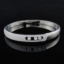 Neues luxuriöses silberfarbenes Armband für Frauen, Jubiläumsgeschenk, Schmuck, Großhandel S6105