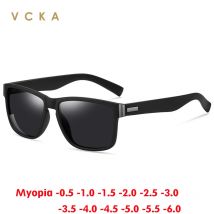 VCKA okulary na krótkowzroczność kwadratowe recepty-0.5 To -6.0 kobiety mężczyźni spolaryzowane kolorowe szkiełko sportowe krótkowzroczne astygmatyzm Eywear