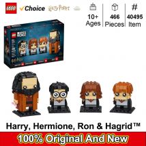 Klocki Lego 40495 BrickHeadz, zabawki świata czarodziejów, Harry Potter, hermiona, Ron, Hagrid