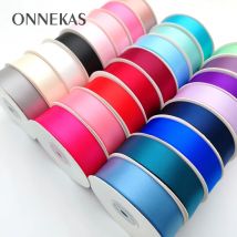 (01-44) 1" 25mm Double Sided Satin Ribbon/Double Faced Satin Ribbons for Crafts/Satin Ribbon for Wedding/Sewing/Bows Making