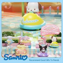 Sanrio Anime Action figur Puppe Kuromi Melodie Hallo Kitty Cinna moroll Modell Spielzeug Auto Dekoration Zubehör Party Geschenk zubehör