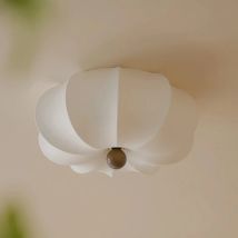 Fabric Ceiling Lighting Wood Ceiling Chandeliers White Silk Modern LED Home Interior Light  Pumpkin Ceiling Light 3-color Lights