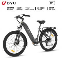 DYU C1 Bici elettrica per adulti 350W Bicicletta da strada elettrica 36V 10Ah E-bike 26 pollici Ebike 25 km/h Velocità massima