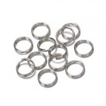 50 teile/los 6/8/10/12mm Metall Schlüsselring Blank Kreis Split Ring Stecker für DIY Schlüsselbund schmuck Machen Zubehör
