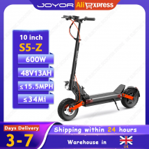 JOYOR S5-Z E-Scooters Foldable 600W Motor 48V13AH Battery Electric Scooter Adult 10*3.0 Widen Tires  Adjustable Height E-Scooter