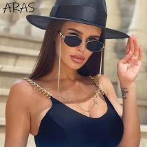 Retro Small Frame Hexagon Sunglasses Women With Chain 2026 Luxury Brand Steampunk Unique Polygon Sun Glasses For Ladies Eyewear