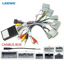 LEEWA Auto 16pin Audio Kabelbaum Mit Canbus Box Für Honda Civic CRV Brise Aftermarket Stereo Installation Draht Adapter