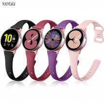 Yayuu Slim Silicone 20mm Narrow Band for Samsung Galaxy Watch 6/5/4 40/44mm for Galaxy 5 Pro 45mm Watch 6/4 Classic 43/47mm