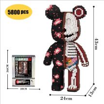 Kawaii Bear klocki, zabawki montażowe, ozdoby, wystrój domu, kreatywne klocki, zabawki rozwijające myślenie, zabawki na prezenty