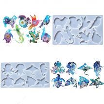 Tierform Anhänger Silikonform Stern Epoxidharz Gussform für DIY Schlüsselanhänger Harz Anhänger Bastelzubehör