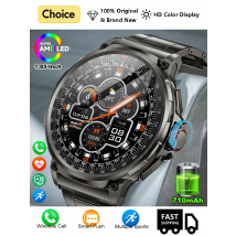 LIGE 2025 New For Huawei Xiaomi Men Sport Smart Watch 1.85 Inch Ultra HD AMOLED Screen 710mAh Battery Bluetooth Call Smartwatch