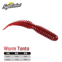 Esca per verme supercontinente esca morbida Tanta 40mm 63mm esche da pesca Odore con sali Esca da pesca in silicone morbido