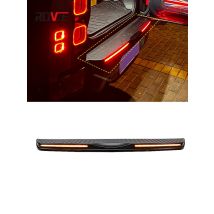 ROVCE Rear Bumper Cover Guard Car Trunk Door Sill Plate Extended with LED Brake Turning Light For Land Rover Defender 2020-2024