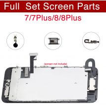 Kompletter Bildschirm, LCD-Teil, Ersatz für iPhone 7, 8 Plus, Frontkamera, Home-Taste, Flexkabel, Ohrlautsprecher mit allen Schrauben