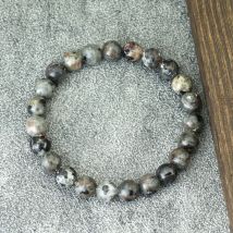 Noter Edelstein Stretch Perlen Armband für Männer Frauen glatt rund 4/6/8/10/12 Natur feuerstein Braslet Freizeit Pulsira Joias