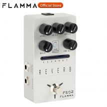 FLAMMA FS02 Reverb Pedal Reverb Stereo Electric Guitar Effects Pedal with Spring Reverb True Bypass Storable Preset Trail On