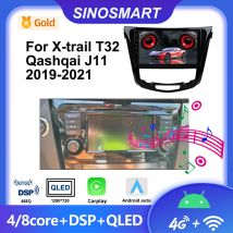 SINOSMART Android GPS für Nissan Qashqai J11 X-Trail T32 Rogue 2019–2021 mit 7" OEM Bildschirm, unterstützt BOSE, 360 Kamera, Ca