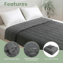 Good Nite coperta da 8 kg per adulti, morbida coperta pesante coccolosa contro lo stress e per un sonno migliore, Grigio