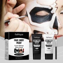 Halloween Makeup Face Body Paint White Black Special Effects Christmas Cosplay Party Supplies Full Coverage Oil Free Easy Wash