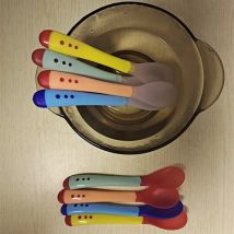 1pc Sicherheit Silikon Temperatur Sensing Löffel für Baby Kleinkind Selbst Fütterung Löffel Test Lebensmittel Temperatur Infant Besteck Löffel