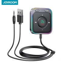 Joyroom Adapter samochodowy Bluetooth 5.4 z podwójnymi mikrofonami z redukcją szumów Bezprzewodowy odbiornik AUX Bluetooth Zestaw samochodowy Plug-and-Play