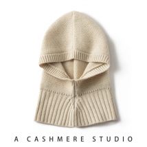 CASHMERE Gestrickte Kapuzenmützen Winter Sturmhaube Hut Frauen Koreanische Outdoor Warme Kappen Weiche Kaschmir Hüte Männer Hals Kragen Beanie Cap