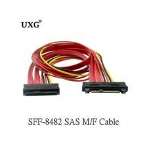 SAS Hard Disk Drive HDD SFF-8482 Male To SFF 8482 Female SAS Cable 29 Pin Extension M/F Cable Cord SFF 8482 0.5m 0.15m 1m