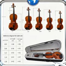 Astonvilla Professional Acoustic Violin Set 1/2 1/4 1/8 3/4 4/4 Full Size Fiddle with Case & Bow for Beginners, Kids & Adults
