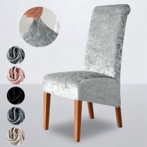 Velvet Dining Chair Cover Full Package Elastic Home Hotel Restaurant Banquet Solid Color Chair Seat Cover Furniture Protector