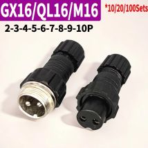 Sätze Luftfahrt stecker gx16 m16 ql16, wasserdichter Stecker/Buchse und Buchse mit 2/3/4/5/6/7/8/Stiften für Sensor verbindung
