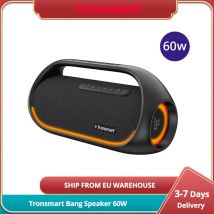 Aggiornamento altoparlante Tronsmart Bang altoparlante Bluetooth 5.3 Wireless da 60W con Audio Hi-Res senza perdita, impermeabile IPX6, maniglia integrata