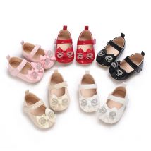 VALEN SINA Neue 0-18M Neugeborenen Baby Mädchen Nette PU Gummi Weiche Sohle Prinzessin Schuhe Bogen Erste Schritt wanderschuhe Baby Mädchen