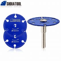 SHDIATOOL Diamond Mini Cutting Disc Set 30/40/50mm Saw Blade Removable Shank Hand Tool For Steel Metal Nail Iron Pipe Cut Plate